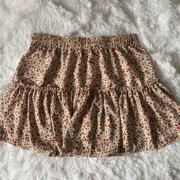 PRINCESS POLLY TAN FLORAL MINI SKIRT - Picture 4 of 7